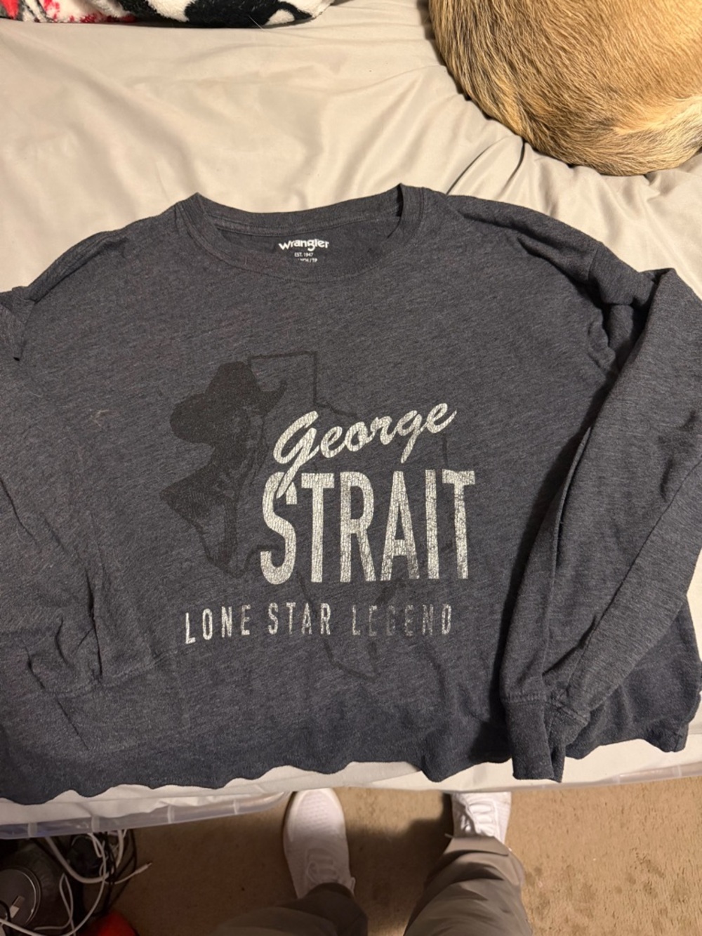 Wrangler Dark Gray George Strait Graphic Crop Top